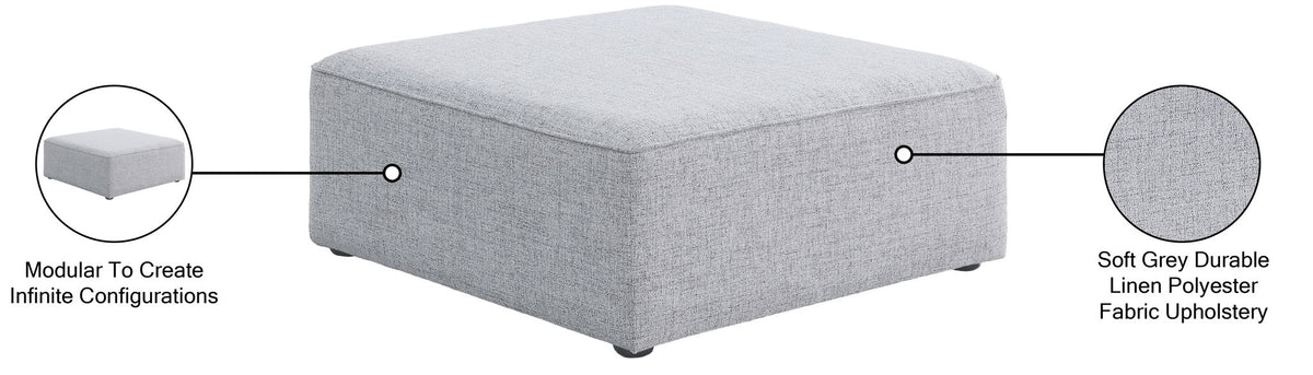 Cube - Linen Ottoman