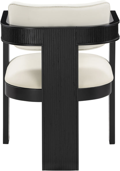 Sacha - Vegan Leather Upholstered Dining Chair With Black Base (Set of 2)