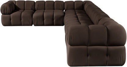 Orin - L-Shaped Velvet 6 Piece Modular Sectional