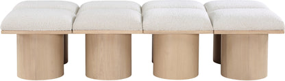Pavilion - 8 Piece Modular Bench With Natural Base