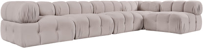 Orin - Velvet 5 Piece Modular Sectional