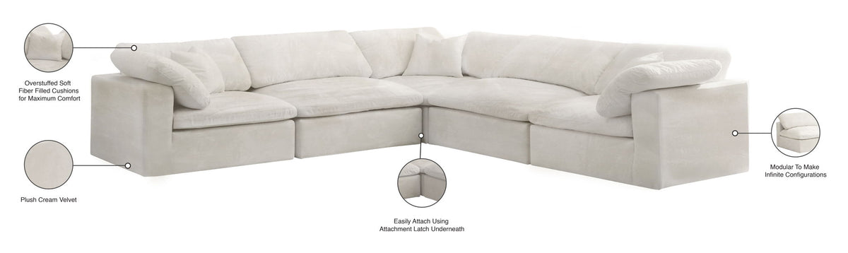 Cozy - 5 Piece Modular Corner Sectional
