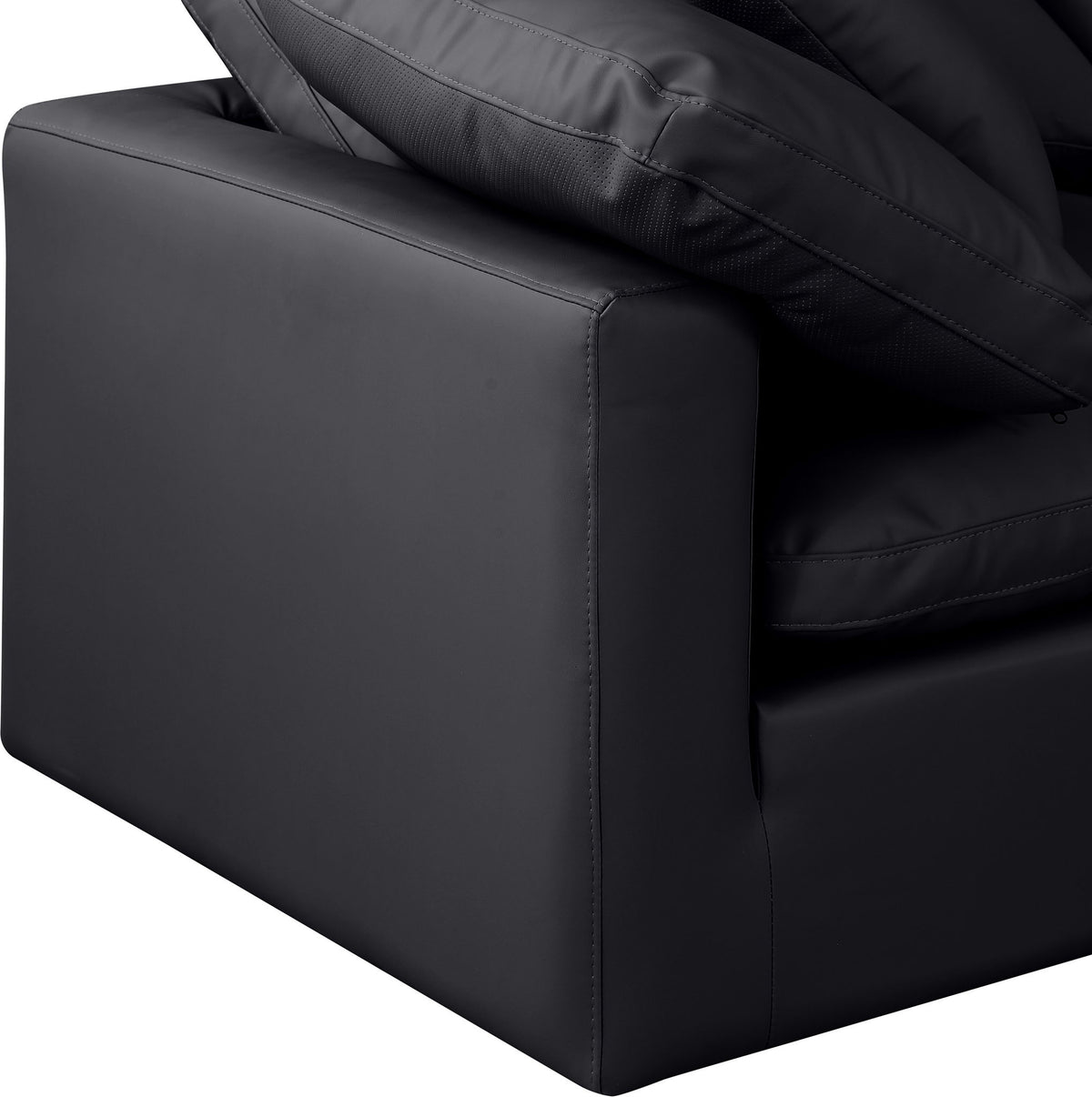 Indulge - Faux Leather 4 Piece Modular Sectional With Chaise