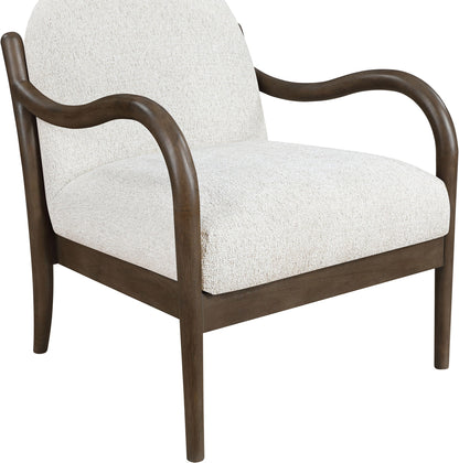 Helmsley - Performance Fabric Upholstered Accent Chair - Brown Frame