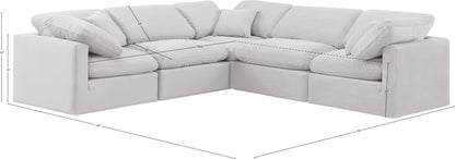 Indulge - Velvet 5 Piece Modular Corner Sectional