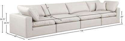 Comfy - Faux Leather Modular Sofa 4 Seats