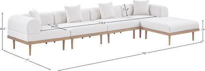 Laguna - 5 Piece 106.5" Upholstered Outdoor Patio Modular Sectional