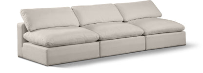 Comfy - Linen Modular Armless Sofa 3 Seats