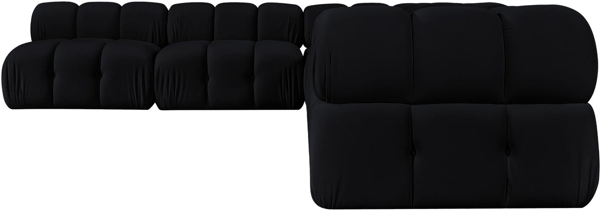 Orin - Velvet 6 Piece Modular L-Shaped Sectional