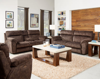 Sedona - Power Hdrst With Lumbar Lay Flat Reclining Console Loveseat With Storage & Cupholders
