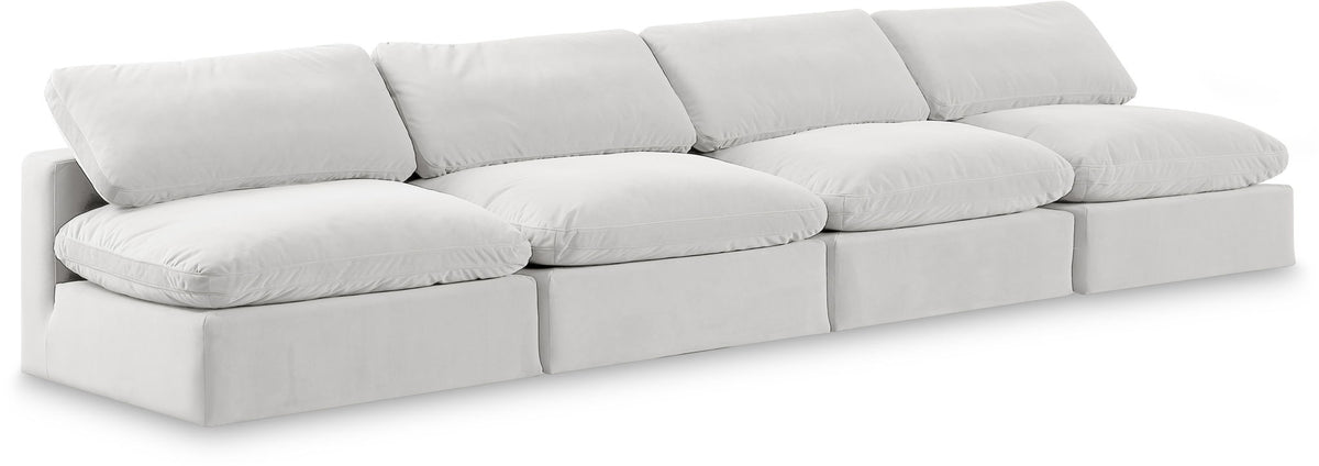 Comfy - Velvet Modular Armless Sofa 4 Seats