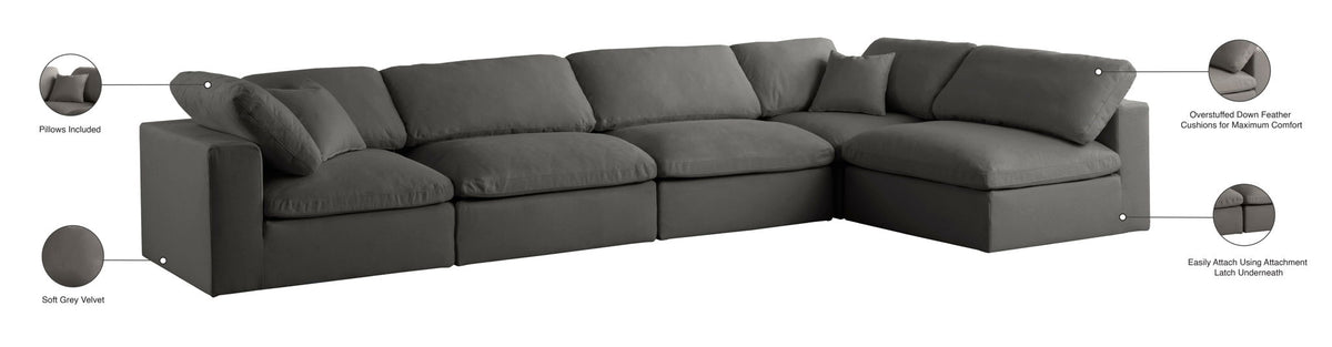 Plush - 5 Piece Modular Sectional