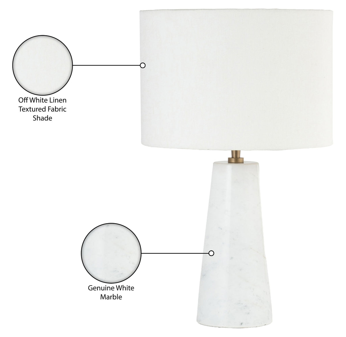 Dolomia - Base And Linen Textured Fabric Shade Table Lamp