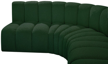 Arc - Boucle Fabric 5 Piece U-Shaped Modular Sofa