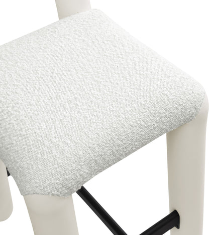 Amari - Vegan Leather and Boucle Fabric Stool
