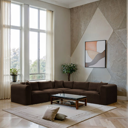 Shaggy - 5 Piece Modular Corner Sectional