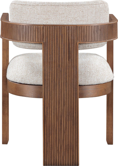 Sacha - Linen Dining Chair With Brown Base (Set of 2)