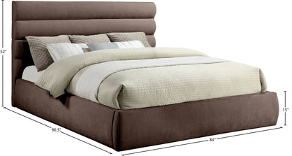 Adam - Chenille Fabric Bed With 52" Headboard