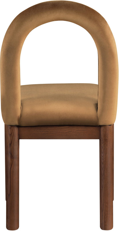 Conrad - Velvet Dining Chair With Brown Legs