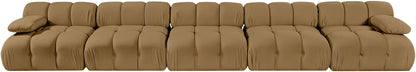 Orin - Velvet 5 Piece Modular Armless Sofa