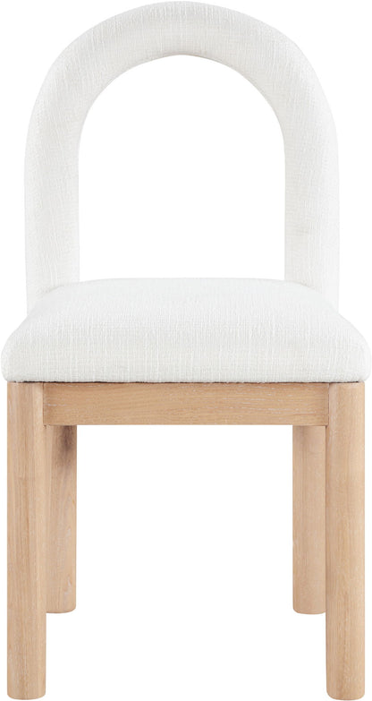 Conrad - Linen Dining Chair With Natural Legs
