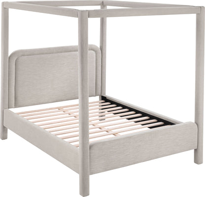 Salina - Linen Textured Fabric Upholstered Bed