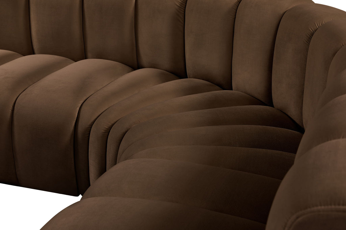 Arc - Velvet 6 Piece Corner Modular Sofa
