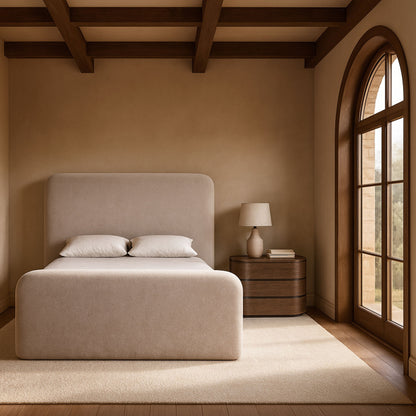 Fira - Chenille Fabric Upholstered Bed