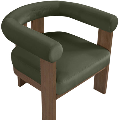 Arienzo - Performance Fabric Upholstered Accent Chair - Walnut Base