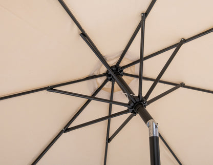 Amalfi - Patio Umbrella - White Base / Black Pole