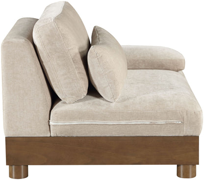 Turin - Fabric Upholstered Modular Arm Chair - Taupe
