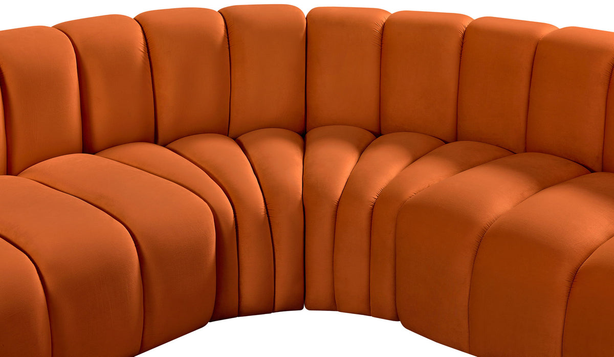 Arc - Velvet 6 Piece Corner Modular Sofa