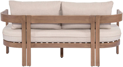 Newport - Water Resistant Fabric 65" Upholstered Outdoor Patio Loveseat