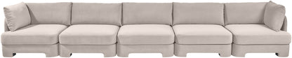 Hammond - Velvet Performance Fabric Upholstered 5 Piece Sofa