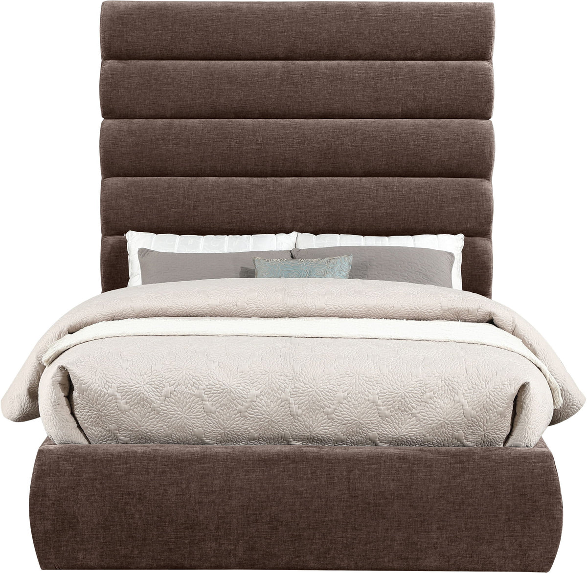 Adam - Chenille Fabric Bed With 70.5" Headboard