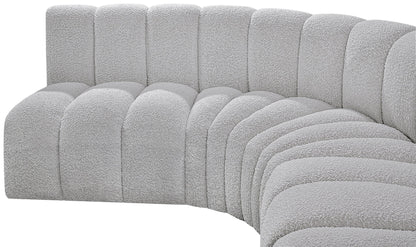 Arc - Boucle Fabric 5 Piece U-Shaped Modular Sofa