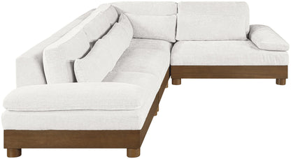 Turin - Chenille Fabric Upholstered Modular Sectional - Cream