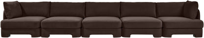 Hammond - Velvet Performance Fabric Upholstered 5 Piece Sofa