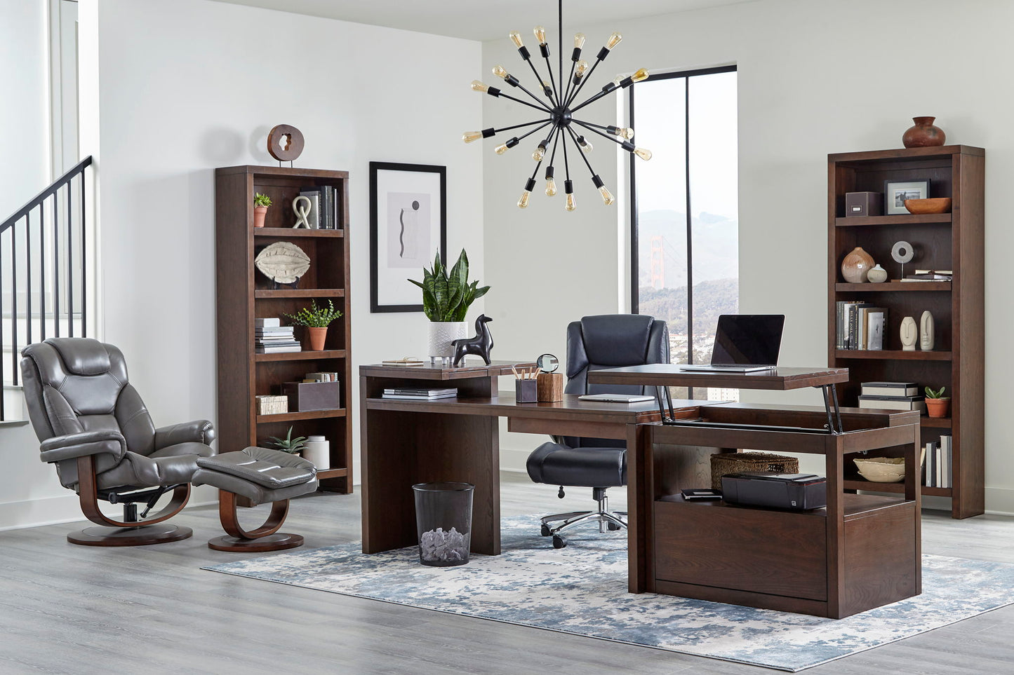 Monarch - Manual Reclining Swivel Chair and Ottoman
