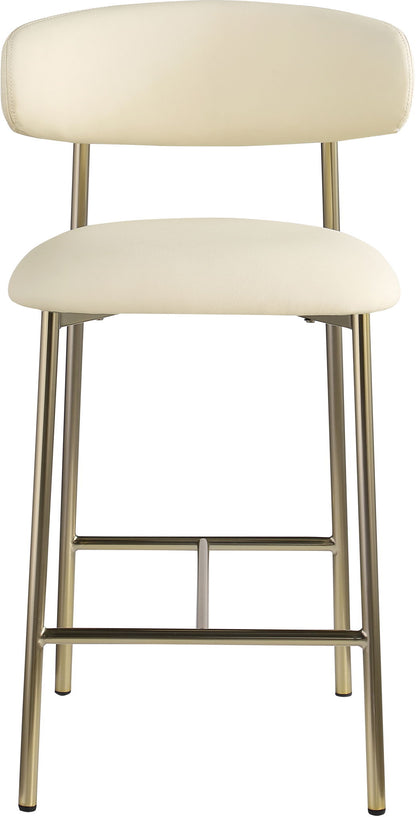 Lupita - Counter Stool With Brushed Gold Frame (Set of 2)