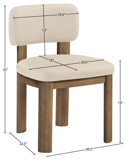 Paloma - Vegan Leather Upholstered Dining Chair (Set of 2) - Brown Frame