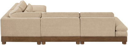 Turin - Chenille Fabric Upholstered Modular Sectional - Beige