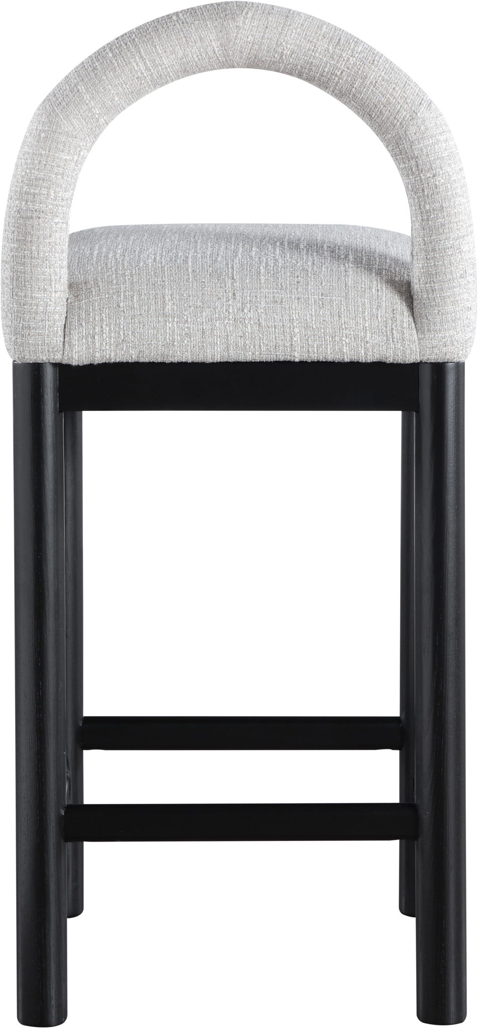 Conrad - Linen Counter Stool With Black Legs