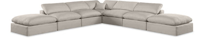Comfy - 7 Piece Linen Modular Corner Sectional