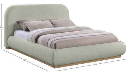 Vaughn - Chenille Bed With Natural Base