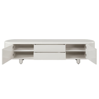 Keely - TV Stand - White High Gloss
