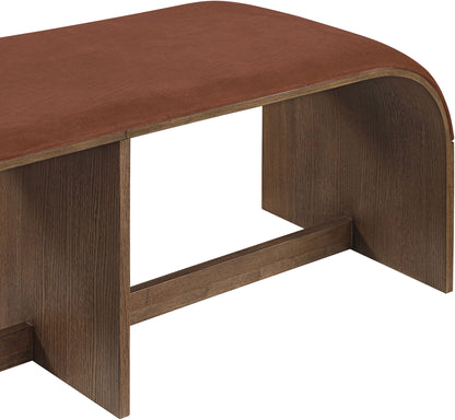 Sable - 52" Velvet Performance Fabric Upholstered Bench