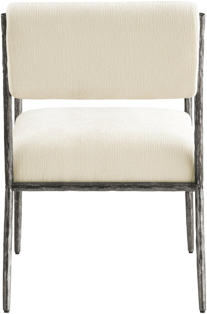 Bastille - Upholstered Dining Arm Chair (Set of 2) - Silver Frame