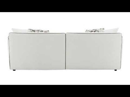 Yolanda - Sofa With 4 Pillows - Beige Chenille