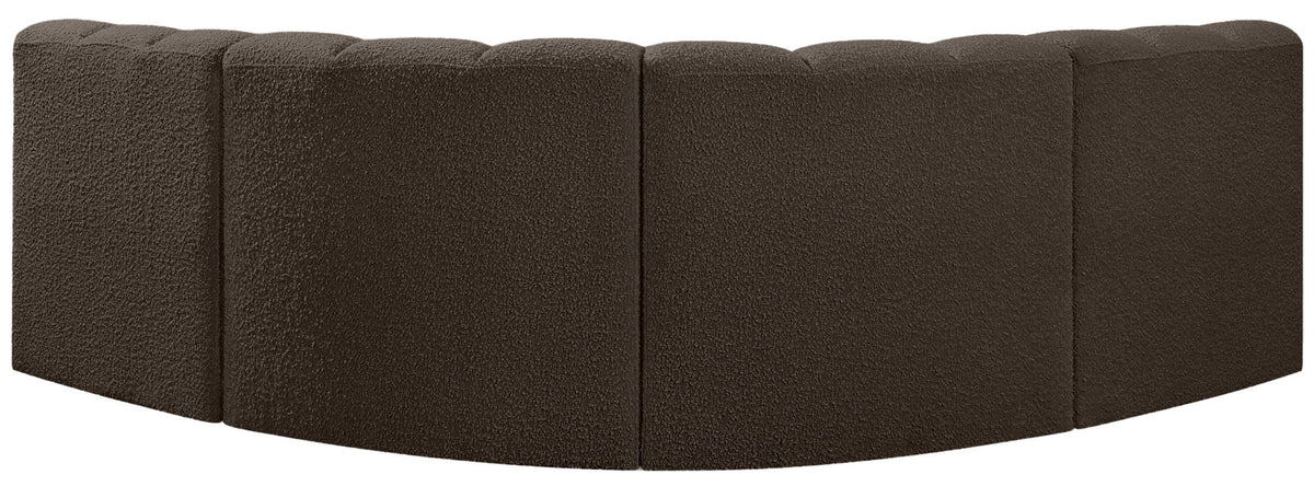 Arc - Boucle Fabric 4 Piece Corner Modular Sofa